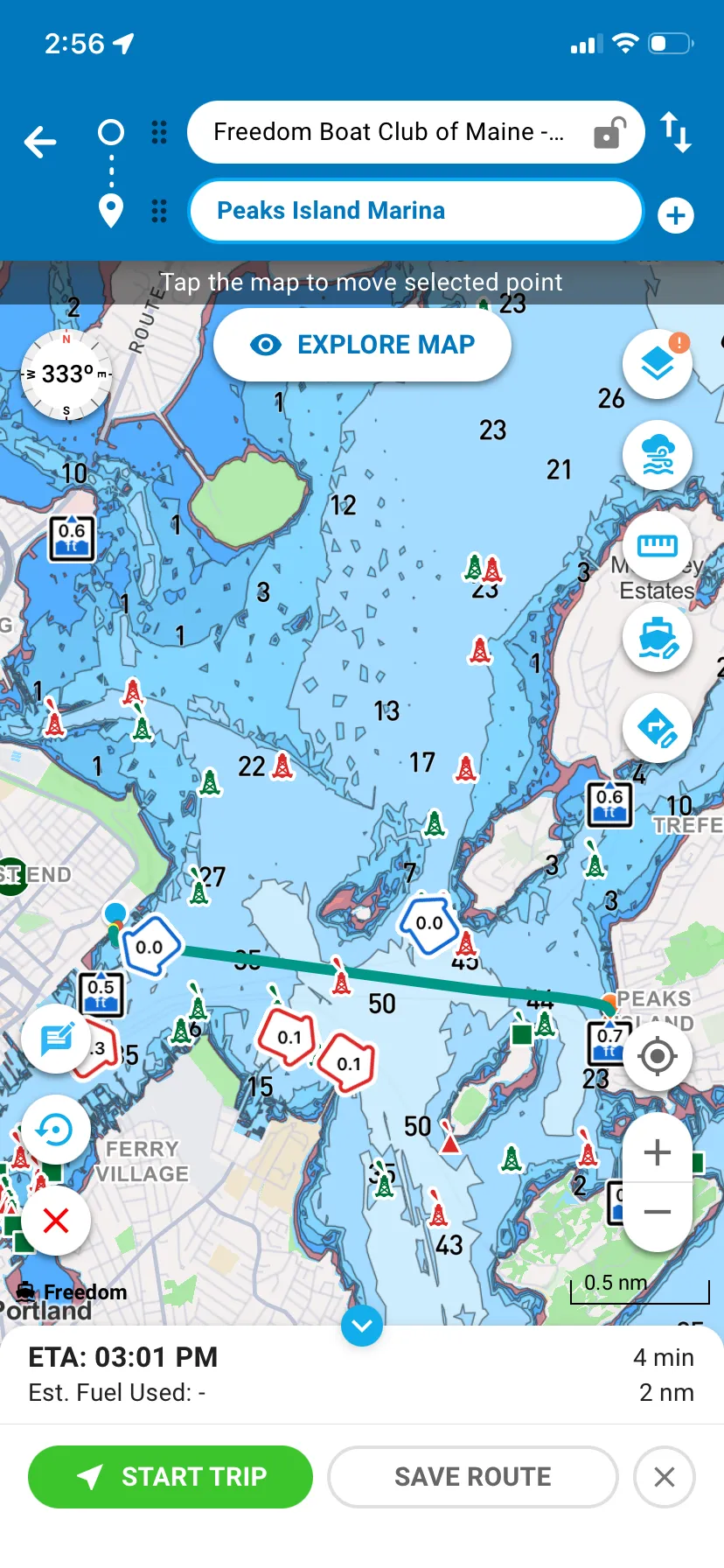 GPS Tracking - FBC Portland to Peaks Island