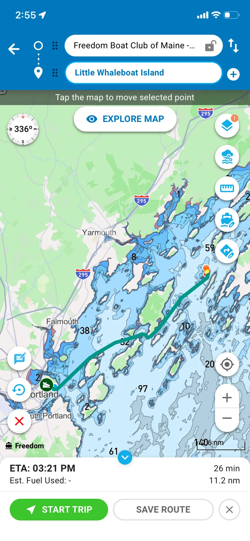 GPS Tracking - FBC Portland to Little Whaleboat