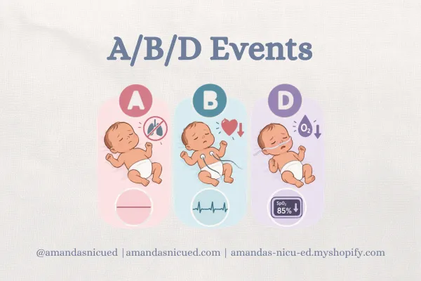 a/b/d events in preemies