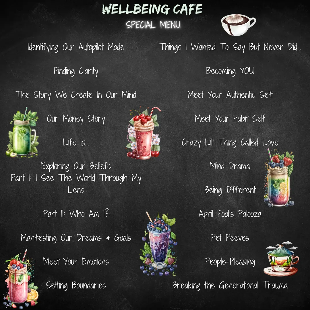 Wellbeing Cafe Special Menu