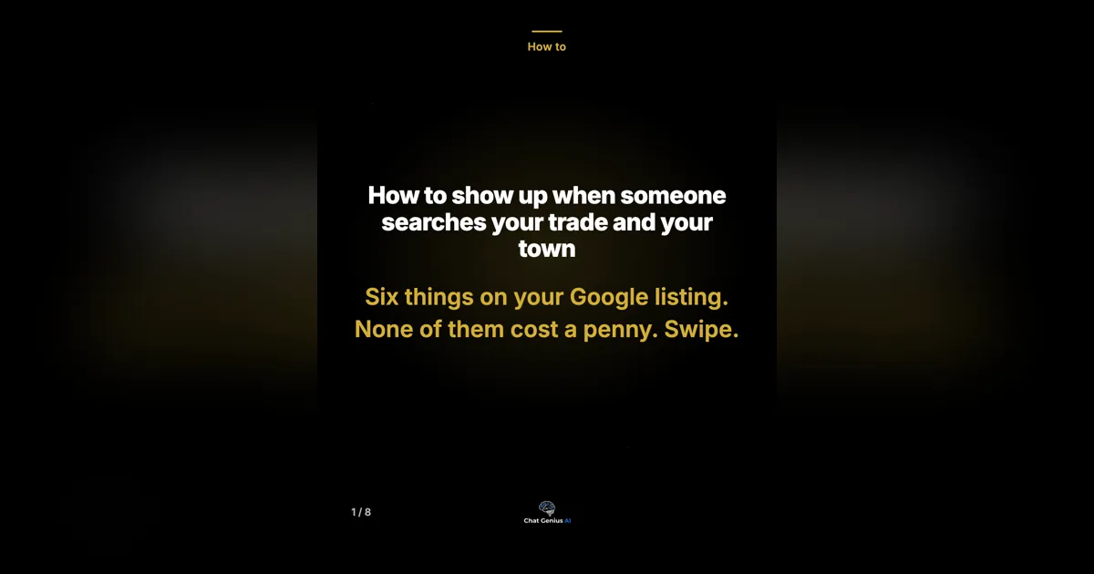 Your Google listing gets seen before your website does. Six things to check tonight