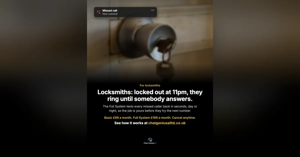 Locksmiths: locked out at 11pm, they ring until somebody answers