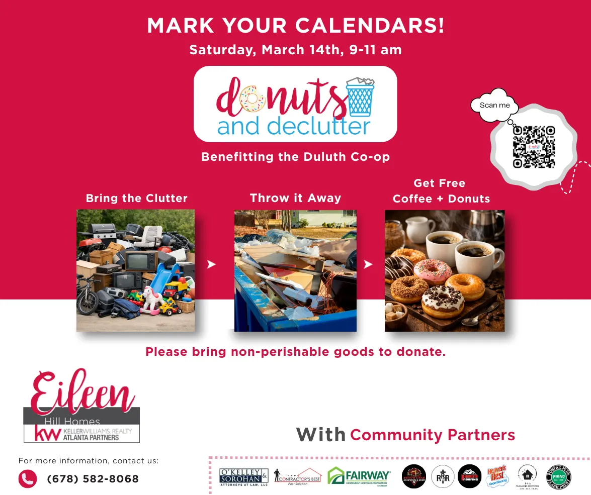 Social media graphics for Donut and declutters Event