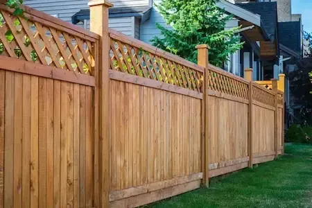 Decorative wood privacy fence installed by Brownsville Fence Contractors