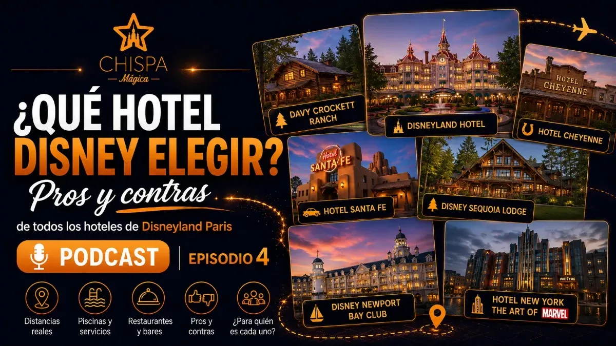 Chispa Mágica Podcast analiza los pros y contras de todos los Hoteles Disney de Disneyland Paris.