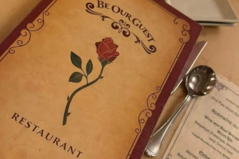 Dining at Be Our Guest in Magic Kingdom during a trip to Walt Disney World