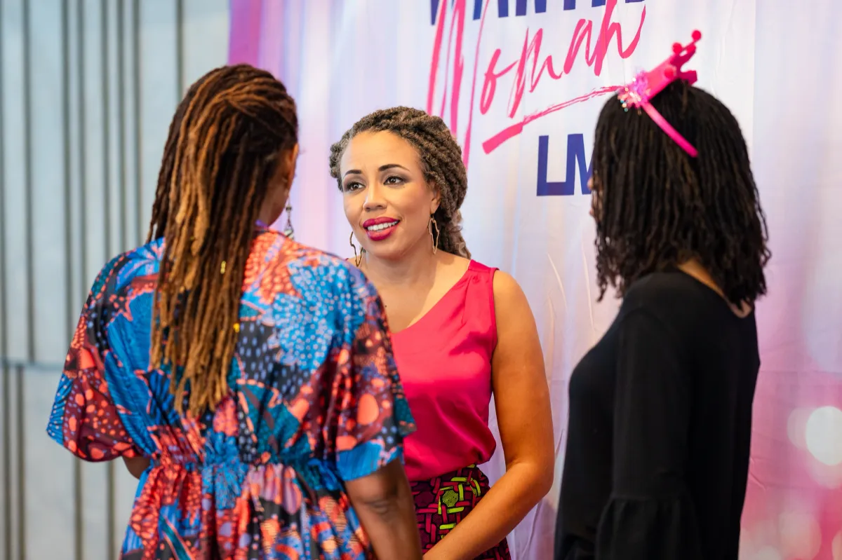Black women networking at WANTED Woman Live event
