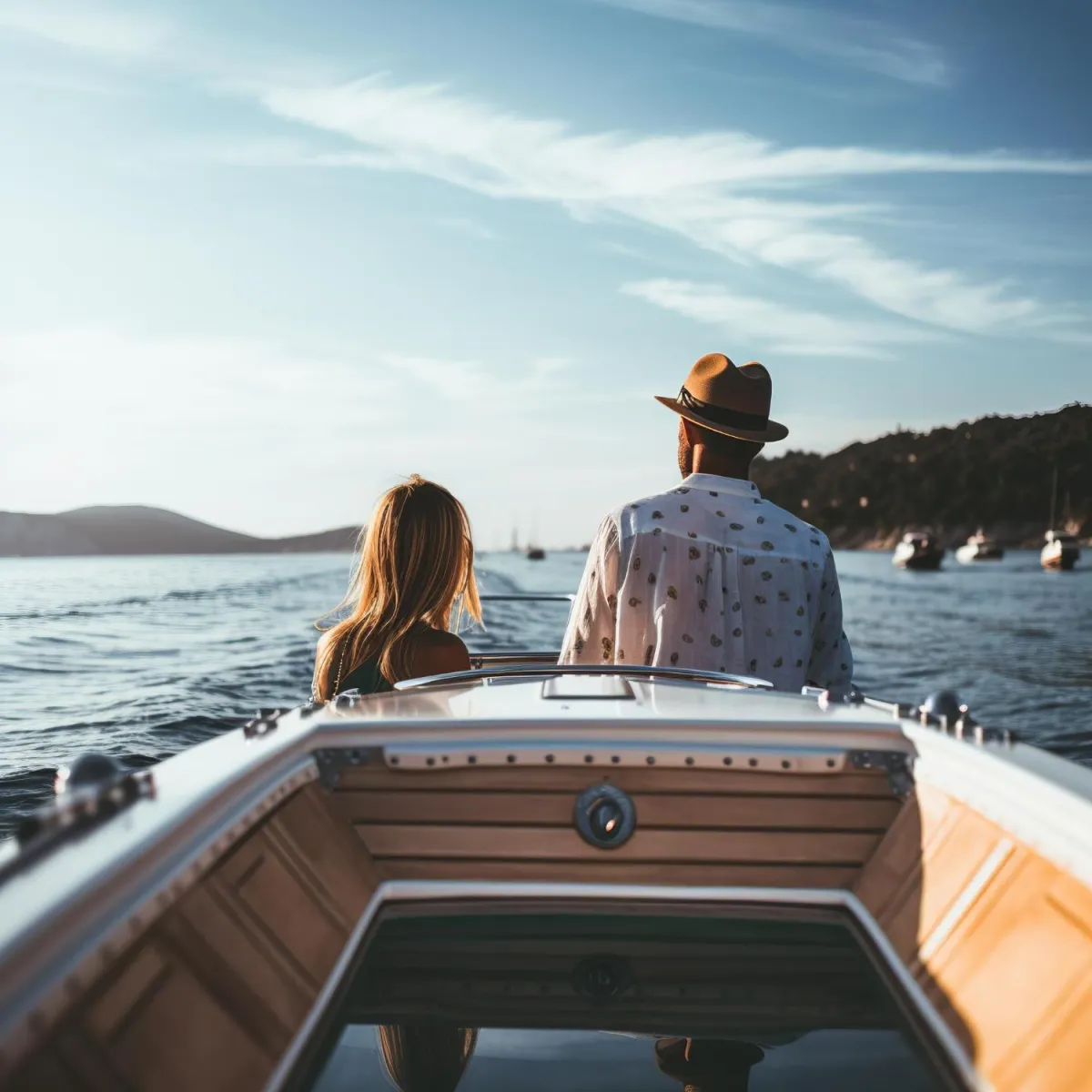 Man and woman on boat