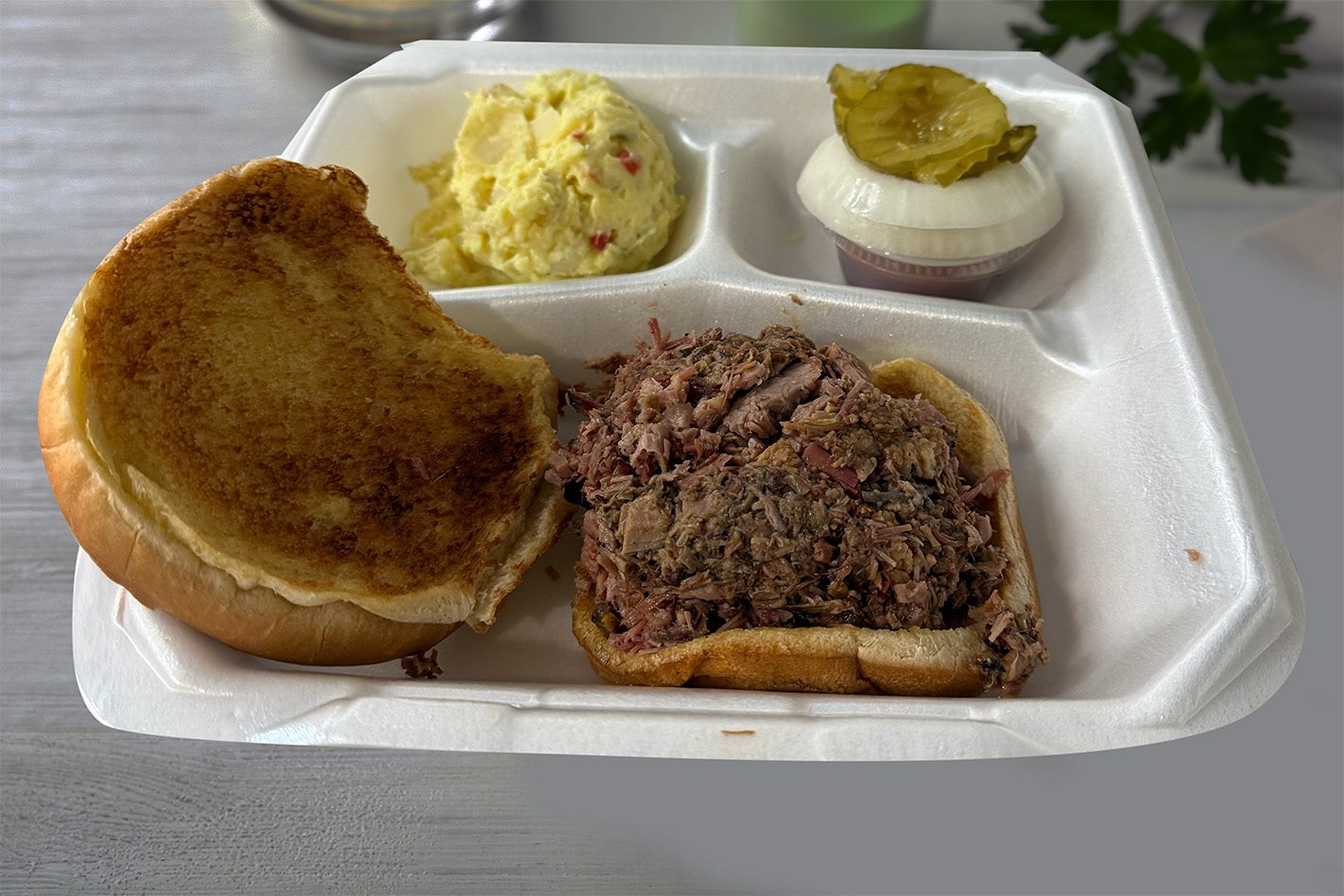 BBQ handheld sandwiches