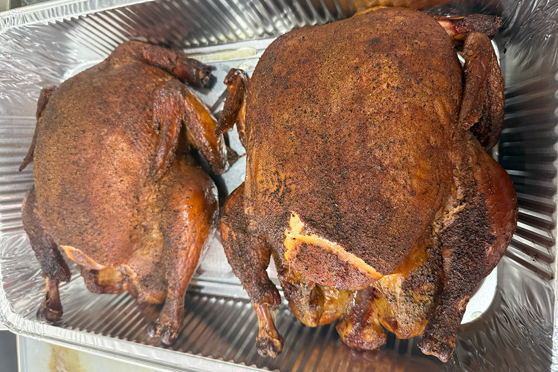 Turkey legs and sausage