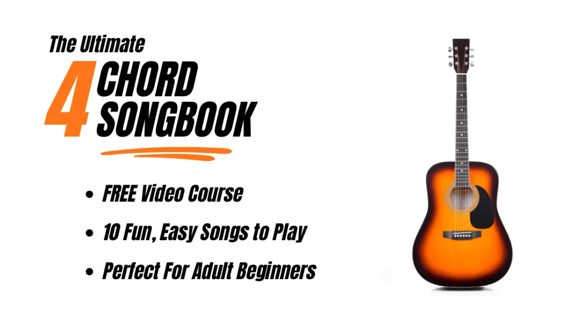 Adult beginner guitar lessons on the Gold Coat free beginner songbook