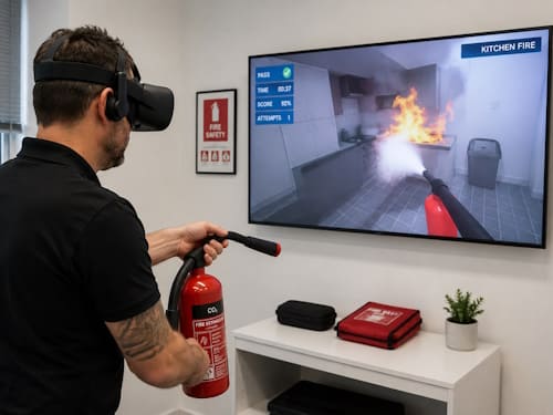 VR Fire Extinguisher Training in Cumbernauld
