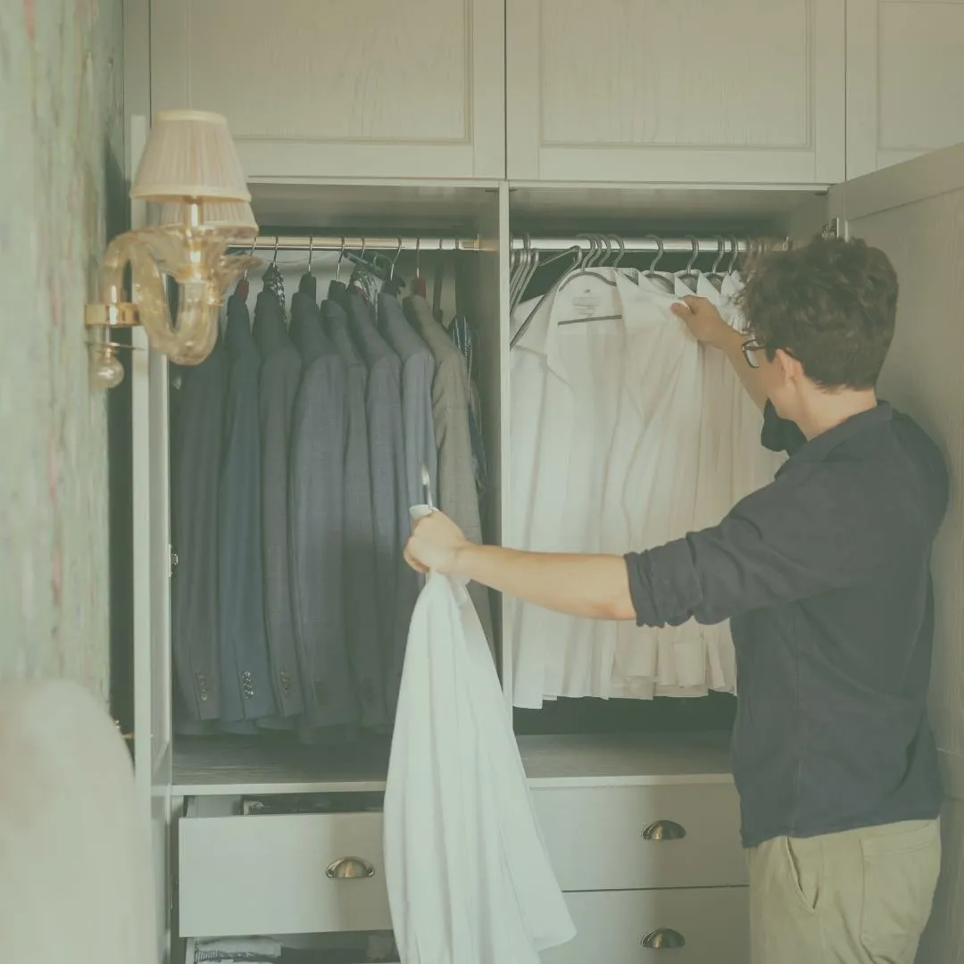 Professional Home Organizer tidying-up the closet for ADHD clients