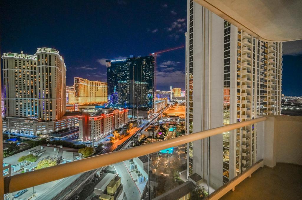 Luxury MGM Signature Unit 701 suite with private balcony and Las Vegas Strip views