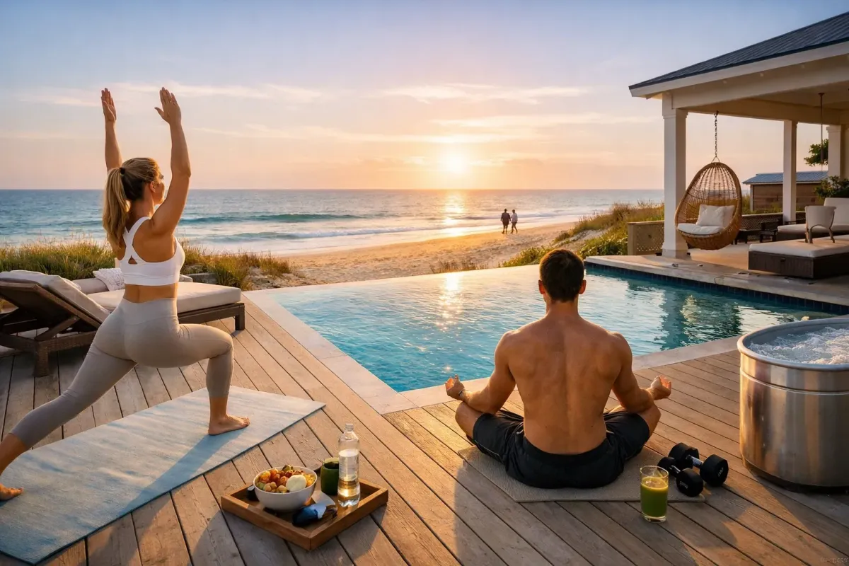 OBX oceanfront biohacking wellness retreat estate