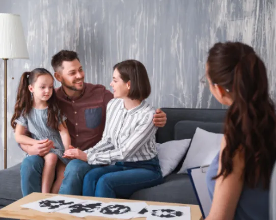 Family meeting a licensed insurance agent