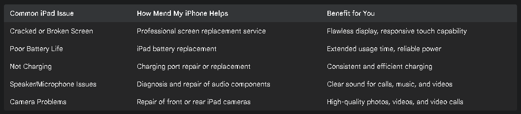 common ipad issues 