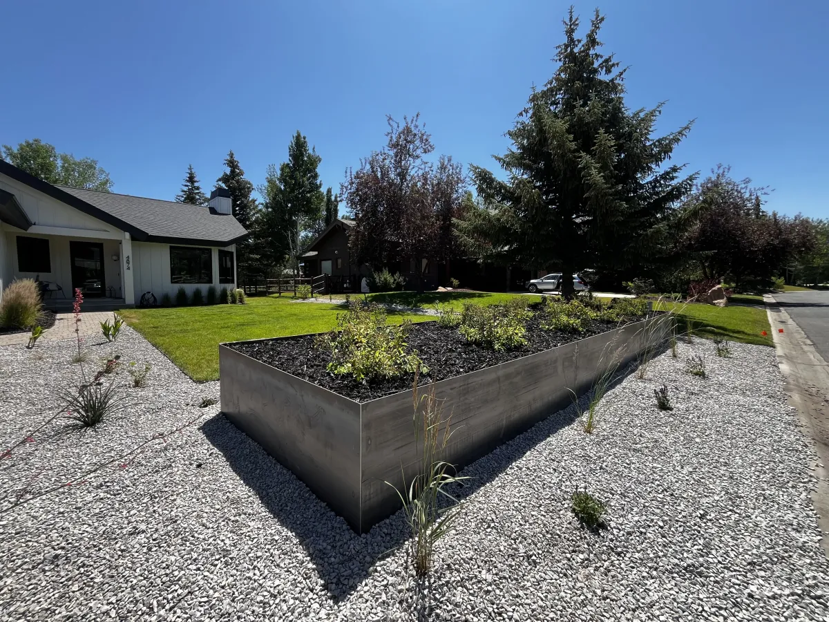 Before and After Backyard Rock Hardscape Installed in Oakley, Utah