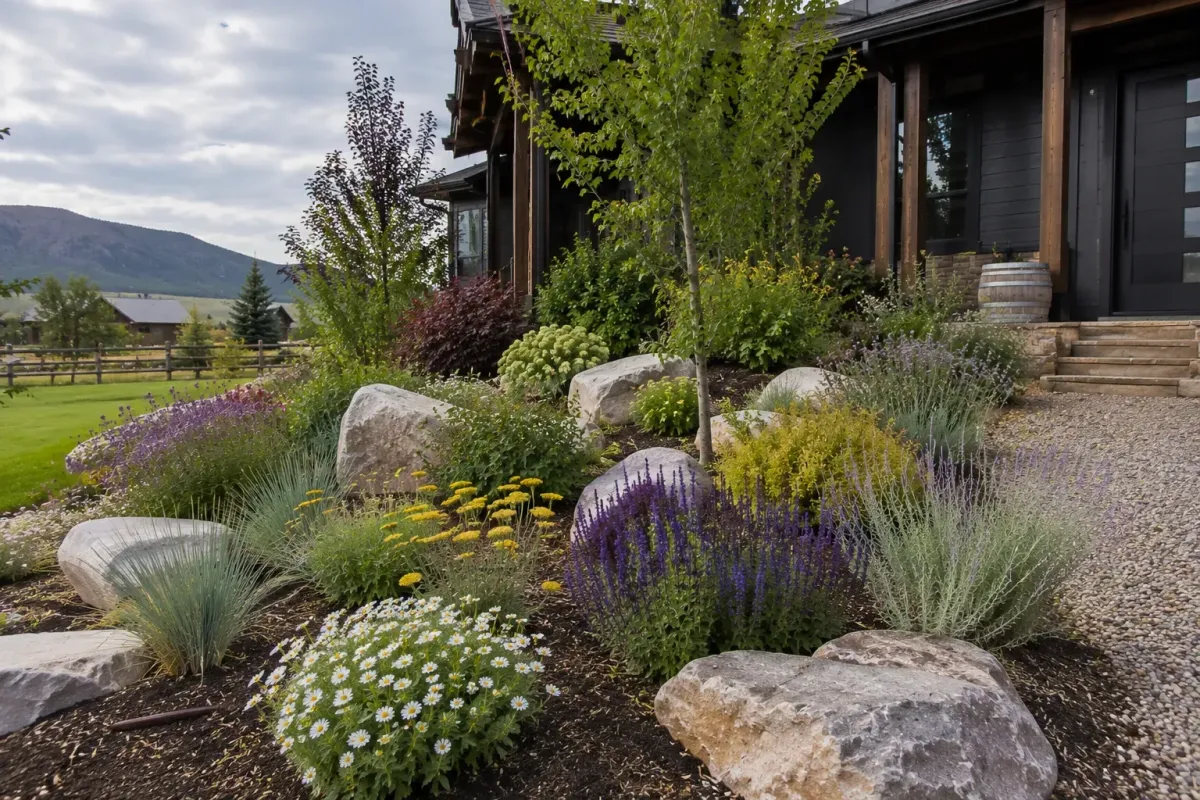 Oakley Utah rock staircase and hardscape design