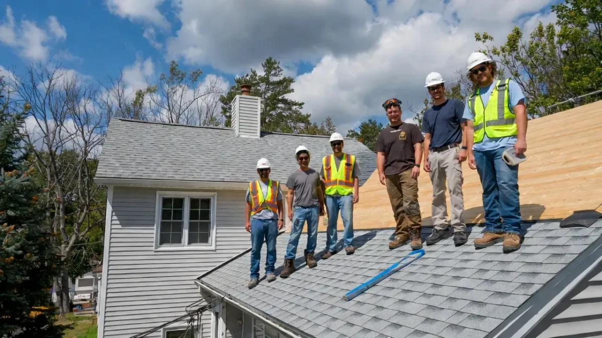 Professional ice dam removal from a residential roof in Cambridge, MA
