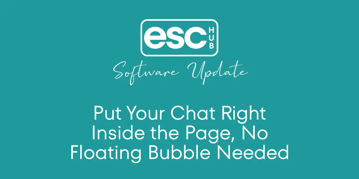 Put Your Chat Right Inside the Page, No Floating Bubble Needed