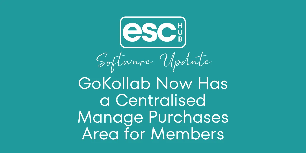 GoKollab Now Has a Centralised Manage Purchases Area for Members