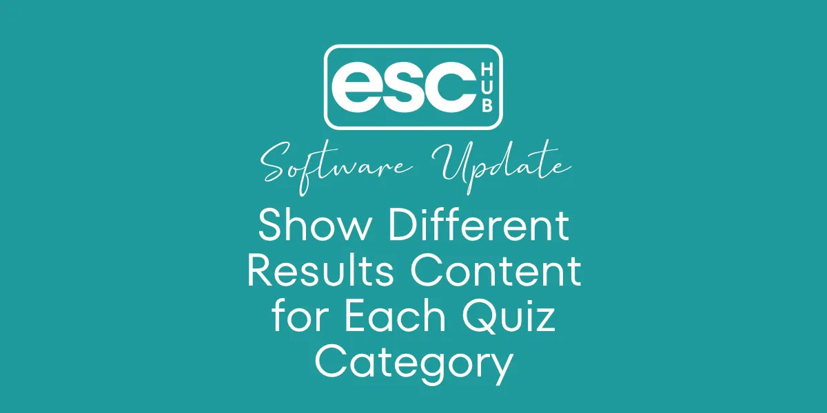 Show Different Results Content for Each Quiz Category