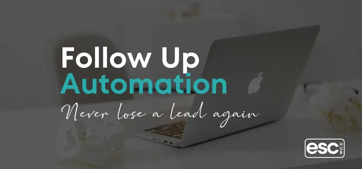 Clean desk with laptop representing follow up automation for small business owners