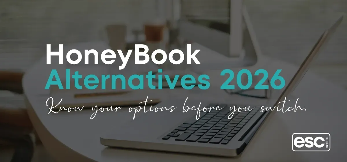  Woman at minimal desk with laptop - HoneyBook alternatives for coaches and solopreneurs 2026