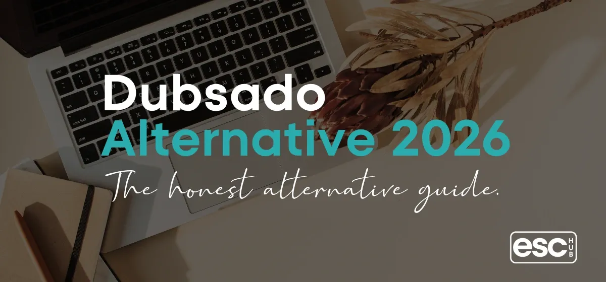 Woman at minimal desk with laptop - Dubsado alternative platforms for coaches and solopreneurs 2026