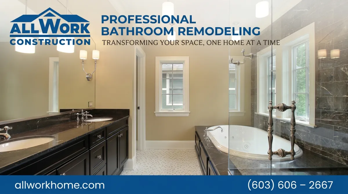 bathroom remodel done by allwork  construction