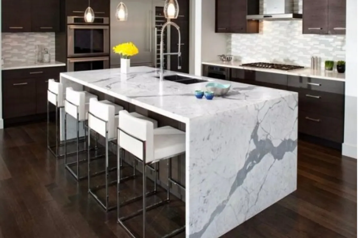 Marble Waterfall Countetop