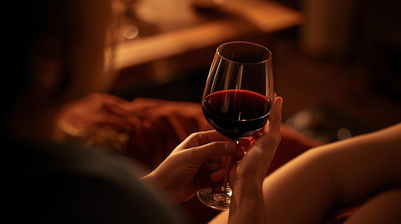 Person browsing a wine list