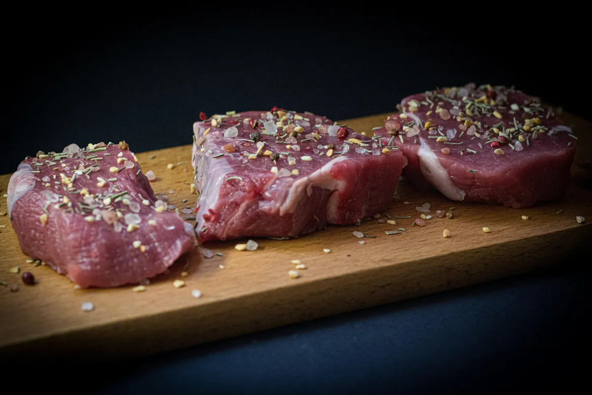 Locally raised pork share cuts from The Robinson Ranch in Southwest Ohio