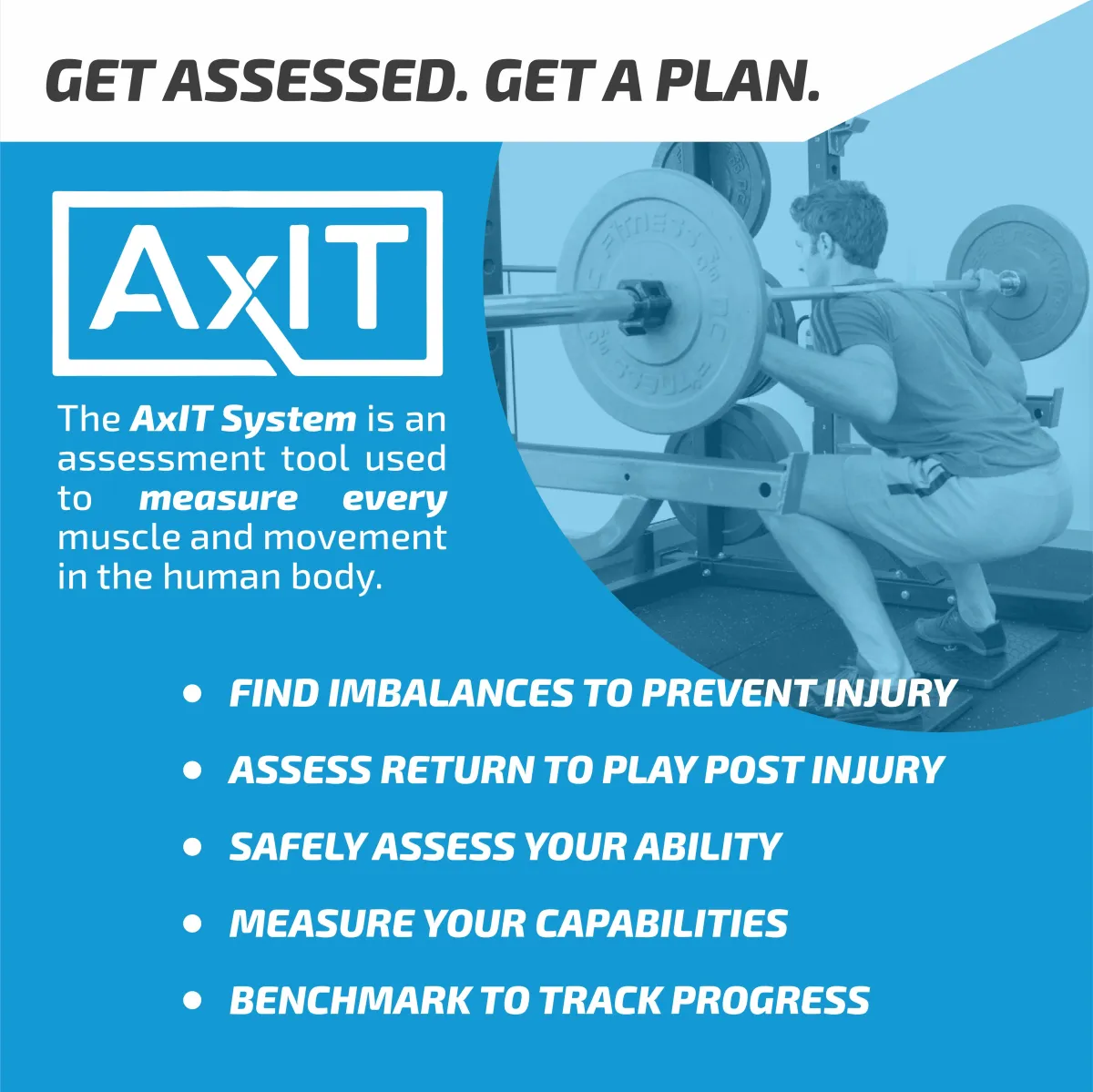 Coach holding a tablet with a personalised workout plan in a modern, clean studio setting