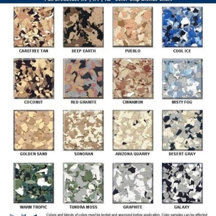 color chart for epoxy flooring