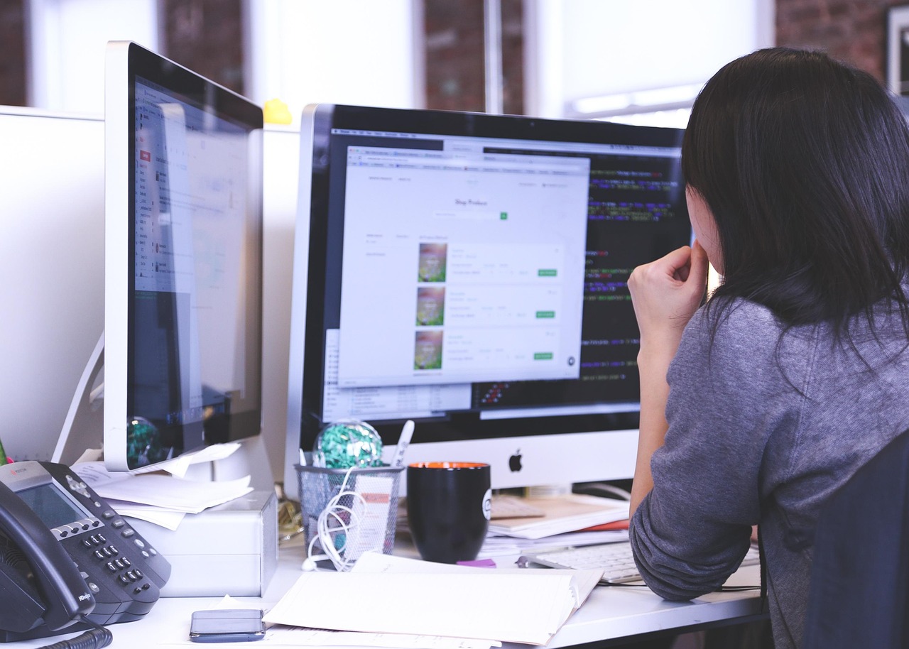 real estate agent at desk