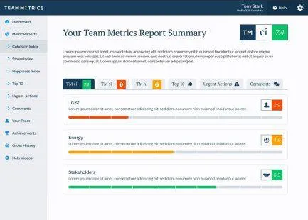 Example of Your Team Metrics Report Summary