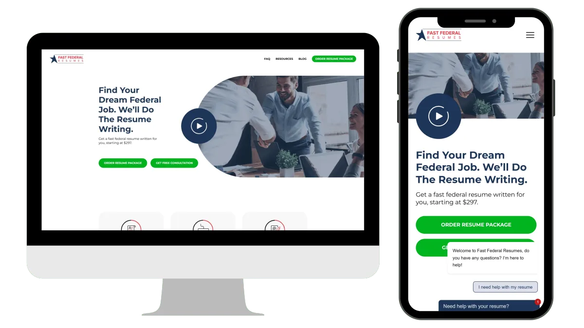 Fast Federal Resumes CRM migration dashboard showing Keap to GoHighLevel data transition