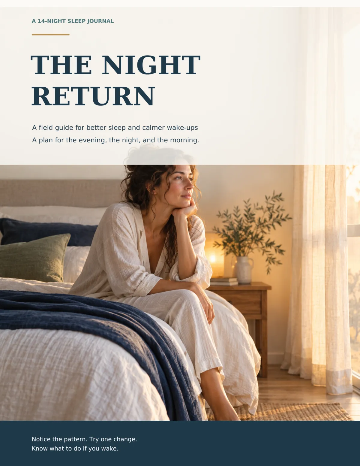The Night Return - 14-night digital PDF journal cover and companion morning logs