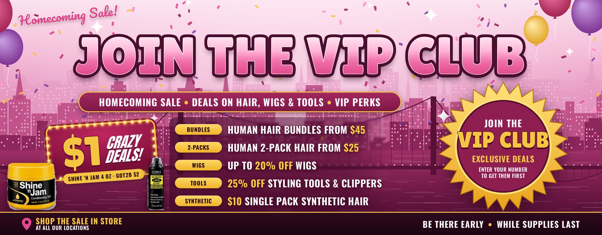 Hair and Beauty Depot Newark Homecoming Sale - Join the VIP Club