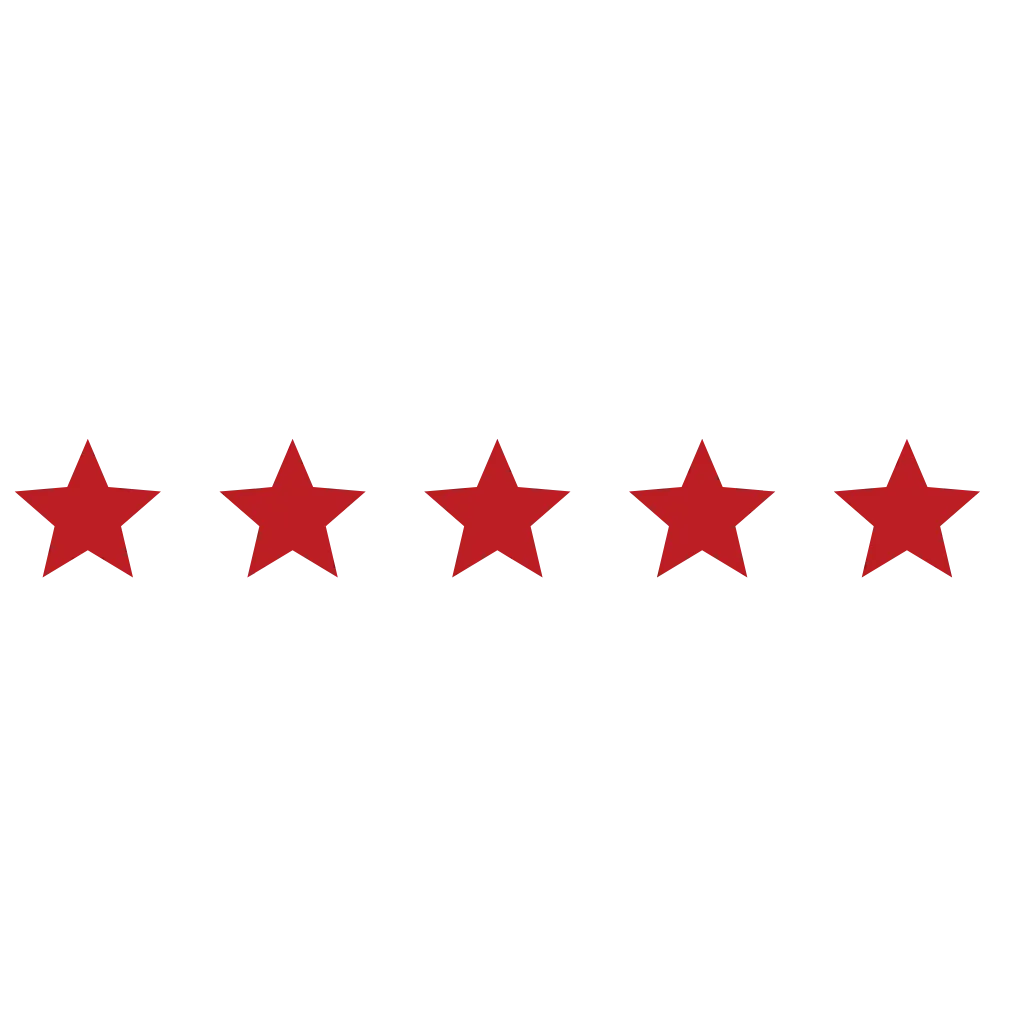 Five-star customer review rating for Birch Roofing services.