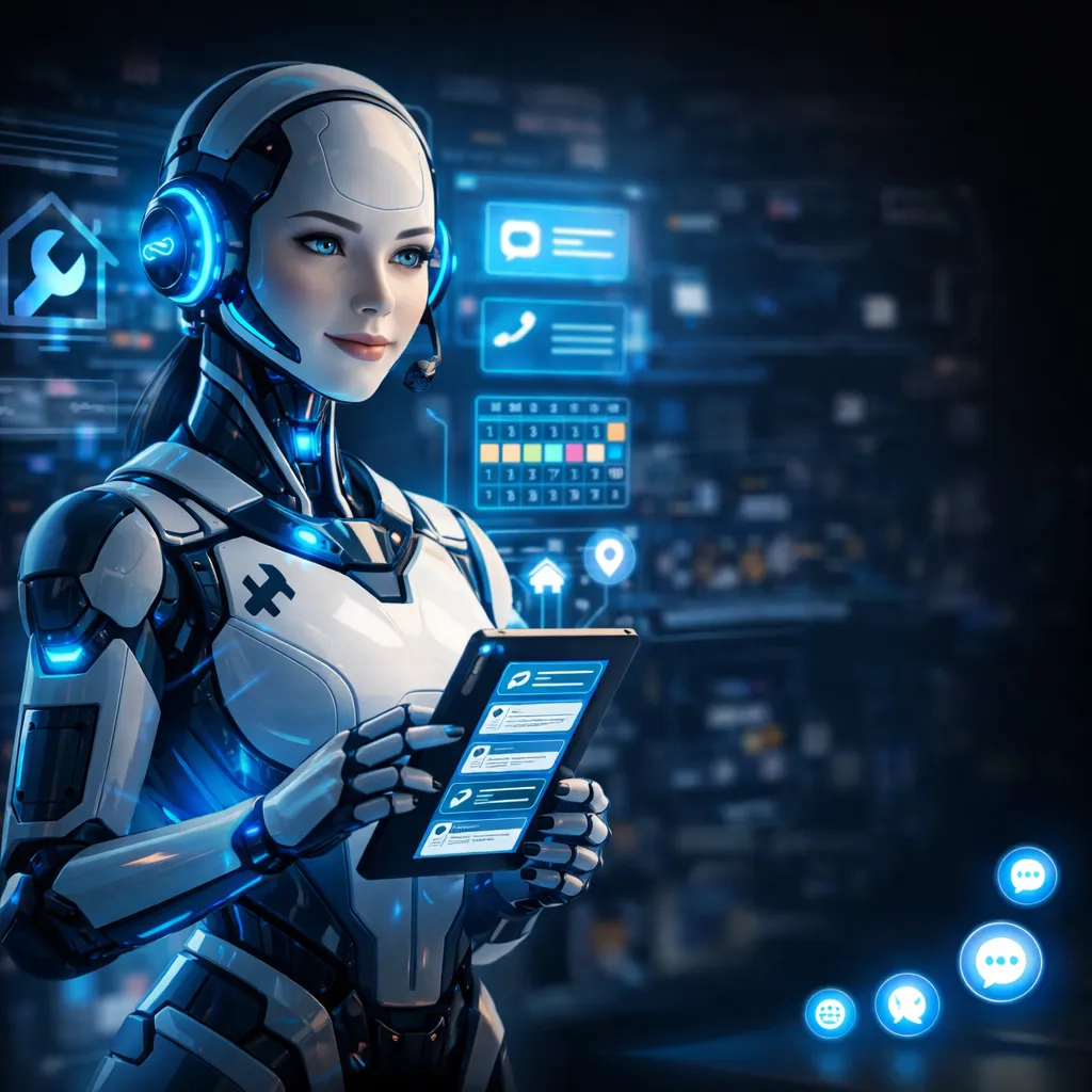 A robotic receptionist 