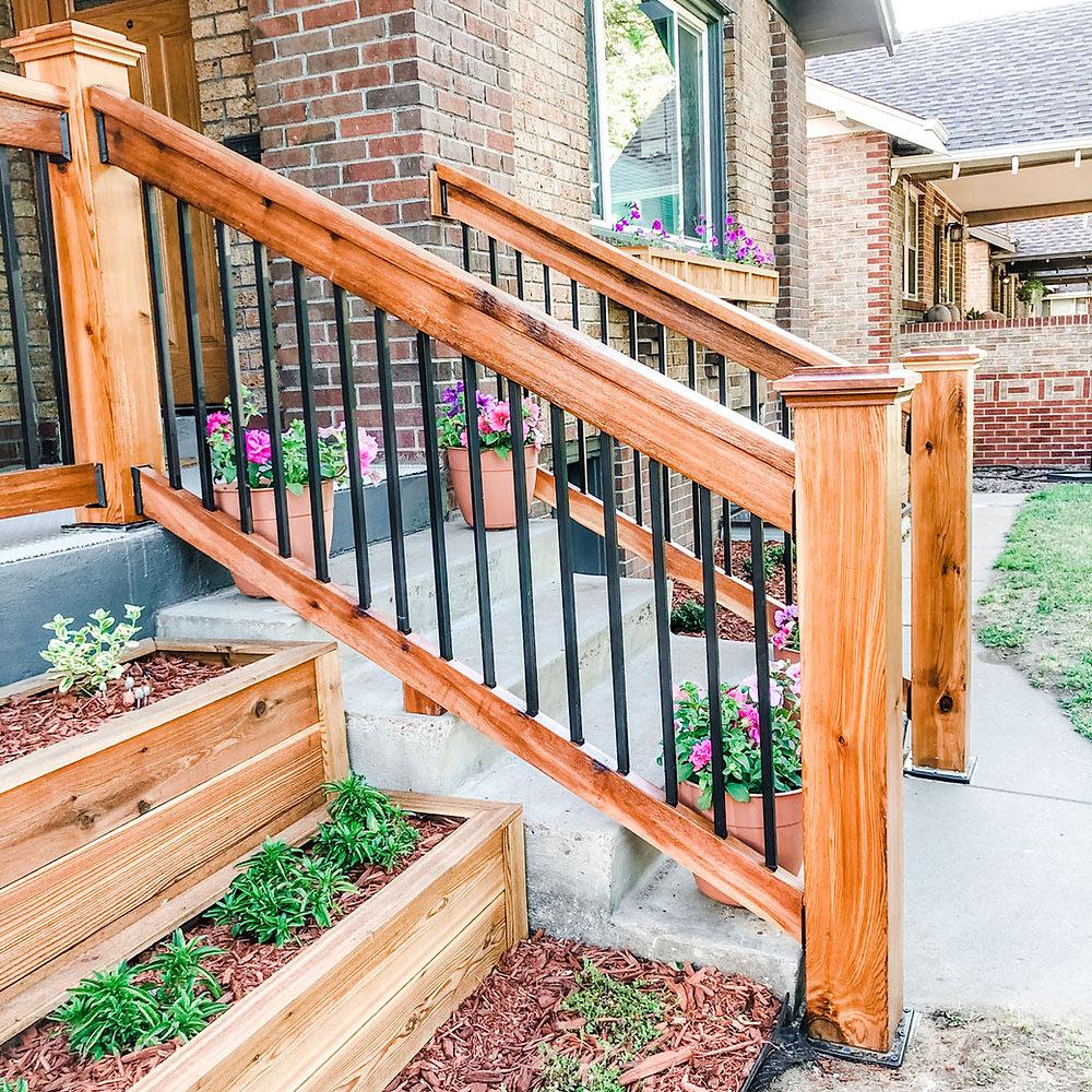 Custom pressure-treated deck build in Fredericton backyard