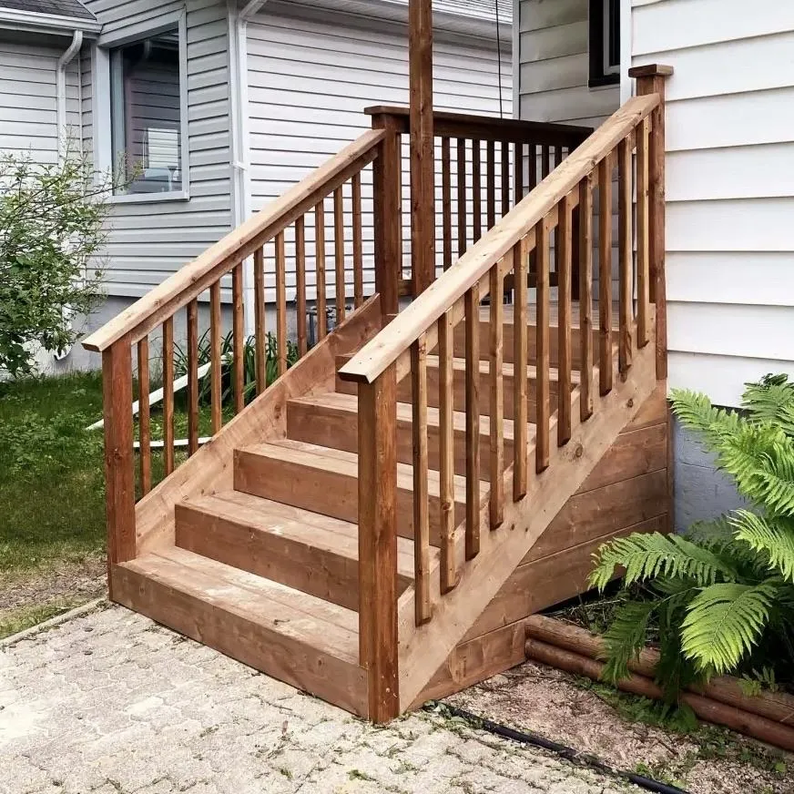 Custom step and patio builds in Fredericton backyard