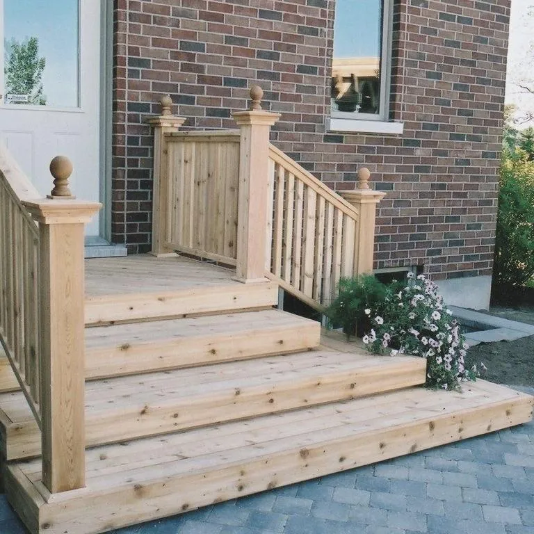 Custom step and patio builds in Fredericton backyard