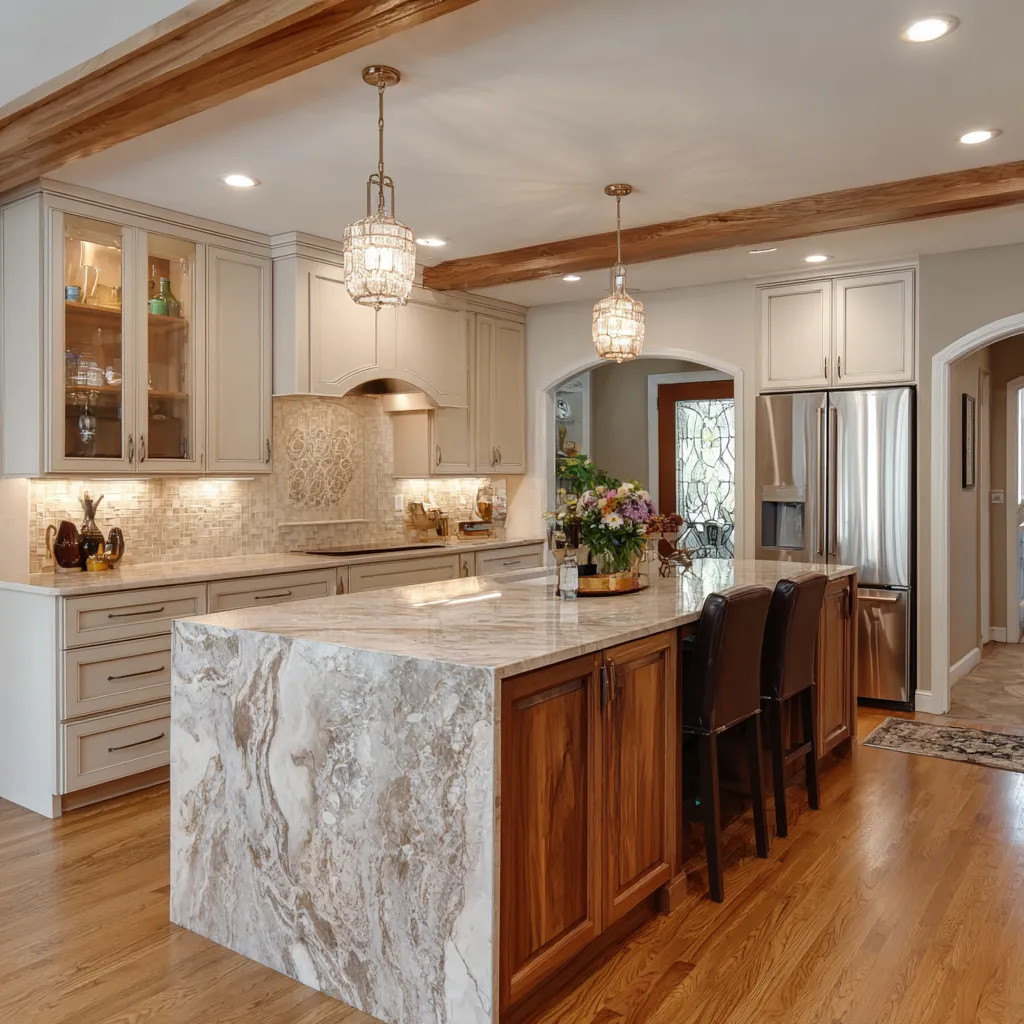 Beautiful two story custom home with front porch manicured lawn and professional landscaping enhancing curb appeal and property value