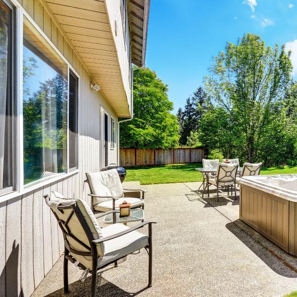 Residential concrete patio