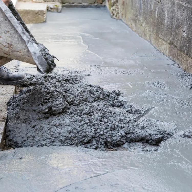 Concrete being poured