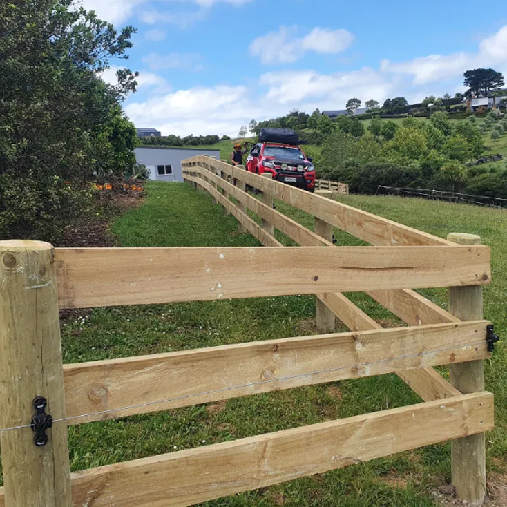 Timber fencing around lifestyle property in Northland